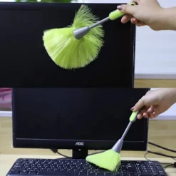 /HH/ 3-pak Blød Mikrofiber Sensitiv Køkken Støvkost Laptop Tastatur Børste Rengøringsværktøj Mini Støvstav (Blå, Grøn, Rød)