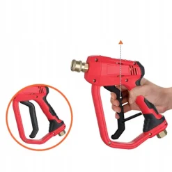 Højtrykspistol Rød 4000 PSI M22 – Ergonomisk Håndtag | Hurtigkobling 1/4” | Kompatibel med Nilfisk C110, C120