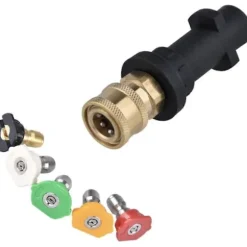 Højtryksrenser Adapter Fitting Til Karcher K2 K3 K4 K5 K6 K7 Krcher Pistoler, 1/4' Quick Connect Hun Fitting, Med 5 Multi-vinkel Pow (FMY)