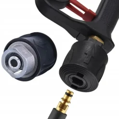 Højtryksrenser Sæt 5-i-1 300 Bar M22 – Pistol, Skumlanse 1L, 5 QC Dyser, Roterende Børste | Quick Connect | Kompatibel med Lavor, Parkside, Karcher HD | Fyndiq