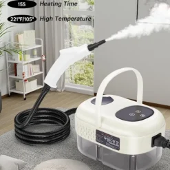 Håndholdt trykrenser med damp, 1000 ml vandtank, 15 sek. opvarmningstid White