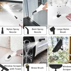Håndholdt trykrenser med damp, 1000 ml vandtank, 15 sek. opvarmningstid White