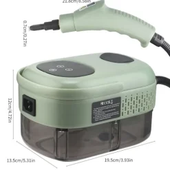 Håndholdt trykrenser med damp, 1000 ml vandtank, 15 sek. opvarmningstid Green