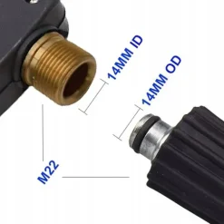 Hojtryksrenserpistol 4350PSI 22Mm med Skumkanon 1000Ml – Ergonomisk | Hurtigkobling | Kompatibel med Karcher, Lavor