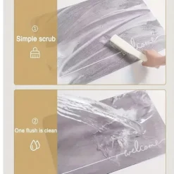 Hurtigtørrende absorberende støvdæksel til vaskemaskine, design med kiselgur Style1 50*60