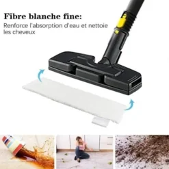 (Hvid) 5 stk. mikrofiberklude til SC2 SC3 SC4 SC5 Karcher Easy Fix, udskiftningsklude til Karcher damprenser SC-serien White
