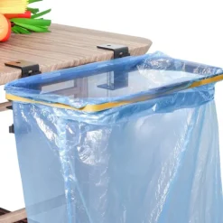{hw} Skraldeposeholder, hængende skraldeposeholder, skraldeposeholder i rustfrit stål, til køkken, garderobe, camping