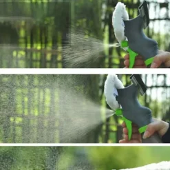3-i-1 sprayskraberbørste Vandspray Vinduesrenser Glasskrabevisker Mikrofiberkludesæt green