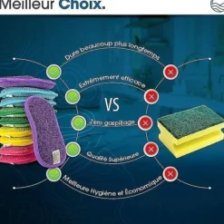 IC CNE Sæt med 10 Vaskbare og Genanvendelige Mikrofiber Svampe