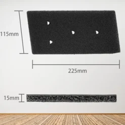 INF Filter til Tørretumbler 4-pak Whirlpool 481010716911 Svart Sort