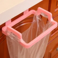 Innovativ skraldeposeholder til skabe, bærbar skraldeposeholder til køkkenskabslåge, pladsbesparende design, egnet til låger under 2 cm tykke