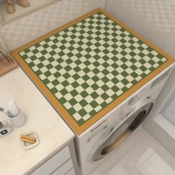 (J,60x60cm/24x24in) Vandtæt Topmåtte til Vaskemaskine og Tørretumbler, Fortykket Topdæksel til Vaskemaskine, Skridsikker Støvtæt Køleskabsdæksel til Hjemmekøkken | Fyndiq