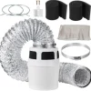 Kit til ventilering af tørretumbler 3 i 1 - Duoku - med vandbeholder - udvideligt afløbsrør af aluminium 1,5 m