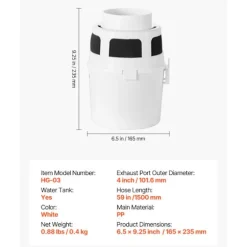 Kit til ventilering af tørretumbler 3 i 1 - Duoku - med vandbeholder - udvideligt afløbsrør af aluminium 1,5 m