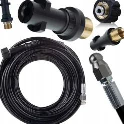 Kloakrenserslange 40M M22 med Adapter – Højtryk | Fleksibel | Kompatibel med Karcher K2, K4, HD