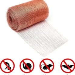 Kobbernet, 1 rulle med 6 meter kobbernet, kobbernet mod snegle, mus, fugle og nematoder, havebeskyttelse mod gnavere, strikket kobber