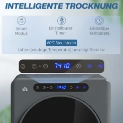 Kompakt tørretumbler, 4 kg kapacitet, 6 programmer, berøringskontrol