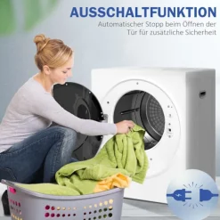 Kompakt tørretumbler, 360 turbotromle, 4 kg kapacitet