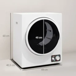 Kompakt tørretumbler, 360 turbotromle, 4 kg kapacitet