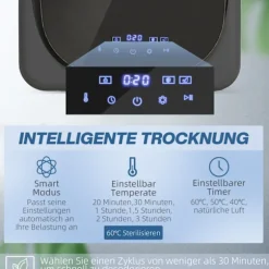 Kompakt tørretumbler med UV-sterilisering, 4 kg kapacitet