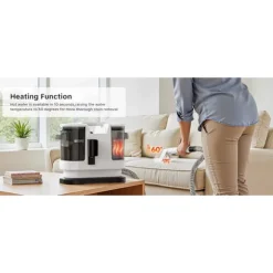 Kraftfuld Tæppe- & Tekstilrenser LBLUE V8 med Varmt Vand 60°C, 1,75L Dobbelttank, 5 m Ledning – Sofa, Bil & Kæledyrspletter Black
