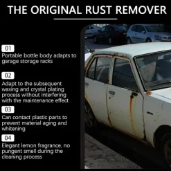 Kraftig oxidationsfjerner spray til bildele, kæder, værktøj. Nedbryder rust