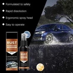 Kraftig oxidationsfjerner spray til bildele, kæder, værktøj. Nedbryder rust