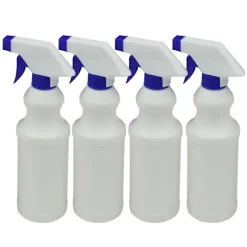 Kraftige Sprayflasker, 500 ml (4-pak), Justerbar Dyse med Fin Tåge & Stråle, Holdbar HDPE-konstruktion Modstår Kemikalier, Lækagesikker