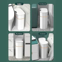 13l Smart Sensor Automatisk Skraldespand Hjem Inductions Skraldespand Toilet Vandafvisende Smal Søm Senso