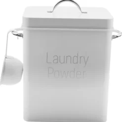 5l Smukke Pulver Vaskemiddel Pulver Bokse Opbevaring Med Skovl Hvid