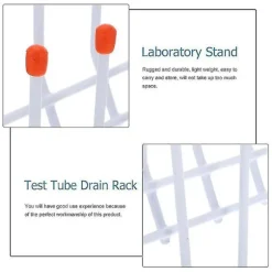 Laboratorietørrestativ med 24 kroge, Glasvarer Stativ, Tråd Glasvarer Tørrestativ, Væghængt/ Laboratorie Glas Tørrestativ