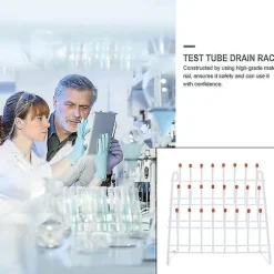 Laboratorietørrestativ med 24 kroge, Glasvarer Stativ, Tråd Glasvarer Tørrestativ, Væghængt/ Laboratorie Glas Tørrestativ