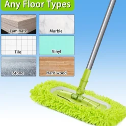 [LCS] Genanvendelige mikrofiber tørmoppeklude til vådmopper, kompatible med Swiffer Sweeper moppe, erstatningsmopper til rengøring af hårde trægulve (C) | Fyndiq