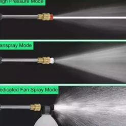 Ledningsfri Højtryksrenser, 30 Bar Højtryks Vandpistol, 48V Lithium Batteri Holder i 60 Minutter med Fuld Opladning - WELLNGS 12VH