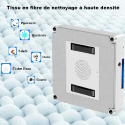 LIECTROUX Vinduespudser YW509 – Sprøjtning med 4 Dyser / 3 Retninger – 100mL Reservoir – 3000Pa – APP – Tripple Sikkerhed Vit