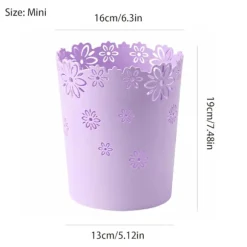 (Lilla, Mini) Mini Affaldsspand 4 Liter Lille Lilla Skraldespand Kontor Plast Affaldsspand til Badeværelse, Toiletbord, Skrivebord, Kontor eller Børneværelse | Fyndiq