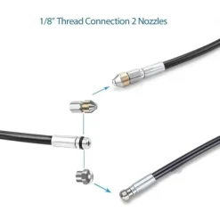 15m Rensebånd til Kärcher Højtryksrenser Bredere Professionel Rør Kompatibel K2-K7/HD/HDS 180bar 60c °