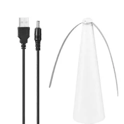 Madbeskytter Skadedyrsafvisende USB Genopladelig Flueafvisende Ventilatorer Fluebekæmper Hold Fluer og Insekter Væk Fra Mad White