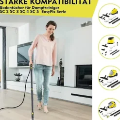 Mikrofiber Kludesæt til Karcher Damprenser EasyFix SC 1, SC 2 (FMY) As Shown