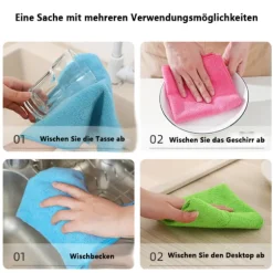 Mikrofiber Rengøringsklud, Hurtigtørrende Superblødt Håndklæde Til Multirengøring, Ultra-Absorberende Og Fnullerfri Rengøringsklude Til Køkken, Bil, | Fyndiq