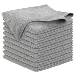 Mikrofiberklude Pakke med 8, Multifunktionelle Genanvendelige Rengøringsklude, Fnullerfri Stribe Fri Vaskbar Klud Støvkost til Hus, Vinduer 30 x 30 cm Grey 30cm*30cm | Fyndiq