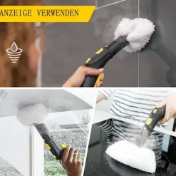 Mikrofiberklude til Kärcher damprensere - Damprenser tilbehør, vaskbare mikrofiberbetræk, universel pasform, genanvendelige