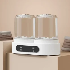 Mini Bærbar Dobbelt Kar Vaskemaskine Til Undertøj Sokker Spand Vasketøj