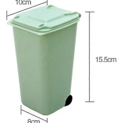Mini Skrivebordsskraldespand Lille Skrivebord Affaldsspand Makeup Holder Toiletbord Badeværelse Køkken Bil Skrivebordsholder Organisation Green