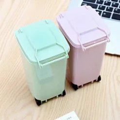 Mini Skrivebordsskraldespand Lille Skrivebord Affaldsspand Makeup Holder Toiletbord Badeværelse Køkken Bil Skrivebordsholder Organisation Green