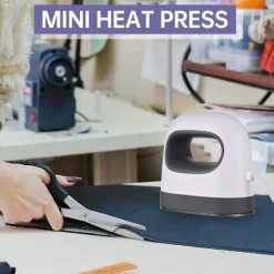 Mini Varmepresse Maskine T-Shirt Tryk Nem Opvarmning Transferpresse Strygemaskiner til Tøj Tasker [DB] Grey AU Plug