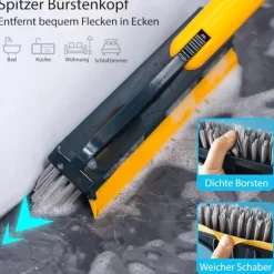 Mop 2-i-1 gulvscrubber børste gulvbørste gulvmop trækker samling
