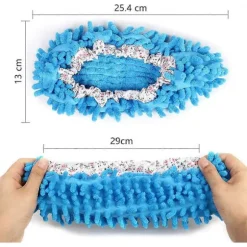 Moppe Sutsko, Kitteny 3 Par Multifunktionelle Mikrofiber Støvmoppe Sko Rengøringssutsko Til Hjemmet, 3 Farver 6 Stk
