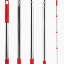 Mop-skaft Udskiftning Kompatibel med Vileda Spin Mop Tilbehør, 58 Tommer Rustfrit Stål Langt Mop-skaft til de Fleste Kosthoveder Justerbar Red 1x Mop Handle | Fyndiq
