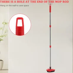 Mop-skaft Udskiftning Kompatibel med Vileda Spin Mop Tilbehør, 58 Tommer Rustfrit Stål Langt Mop-skaft til de Fleste Kosthoveder Justerbar Red 1x Mop Handle | Fyndiq